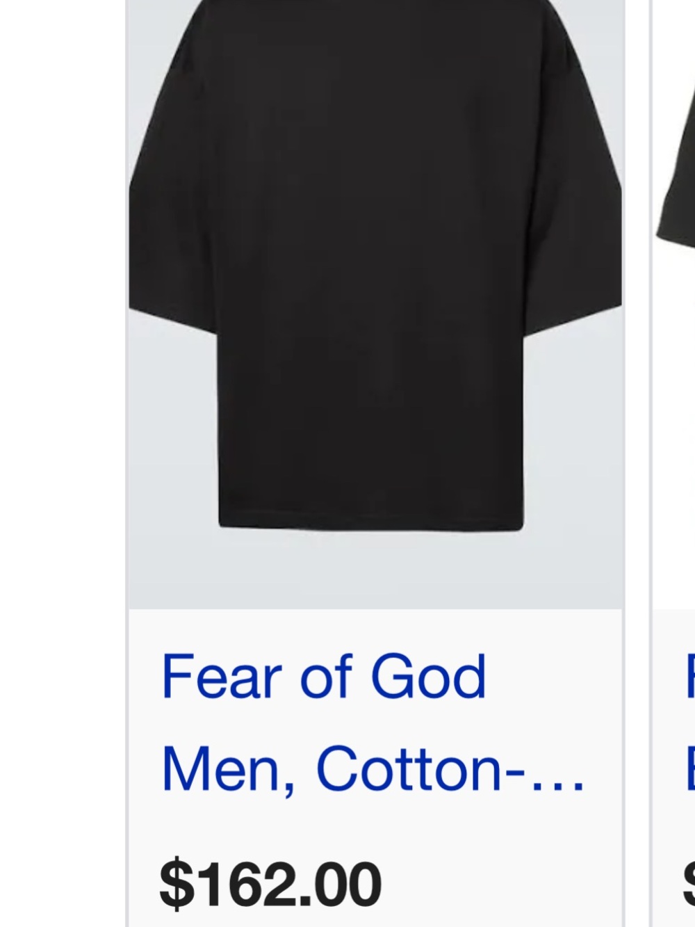 Fear of God Oversized Black Short Sleeve Tee